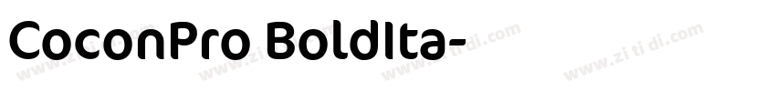 CoconPro BoldIta字体转换